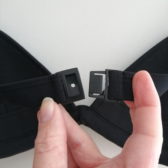 Triangl Crochet Neoprene Bikini Top Navy with Blue and White Swim Bathing XS - Picture 7 of 13